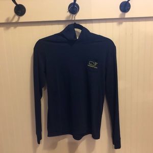 Navy blue+Yellow Vineyard Vines Shirt with hood